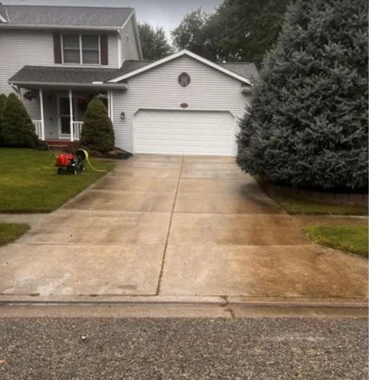 driveway pressure washing portage mi before